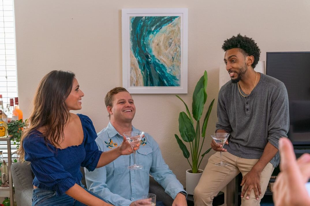 diverse people discussing