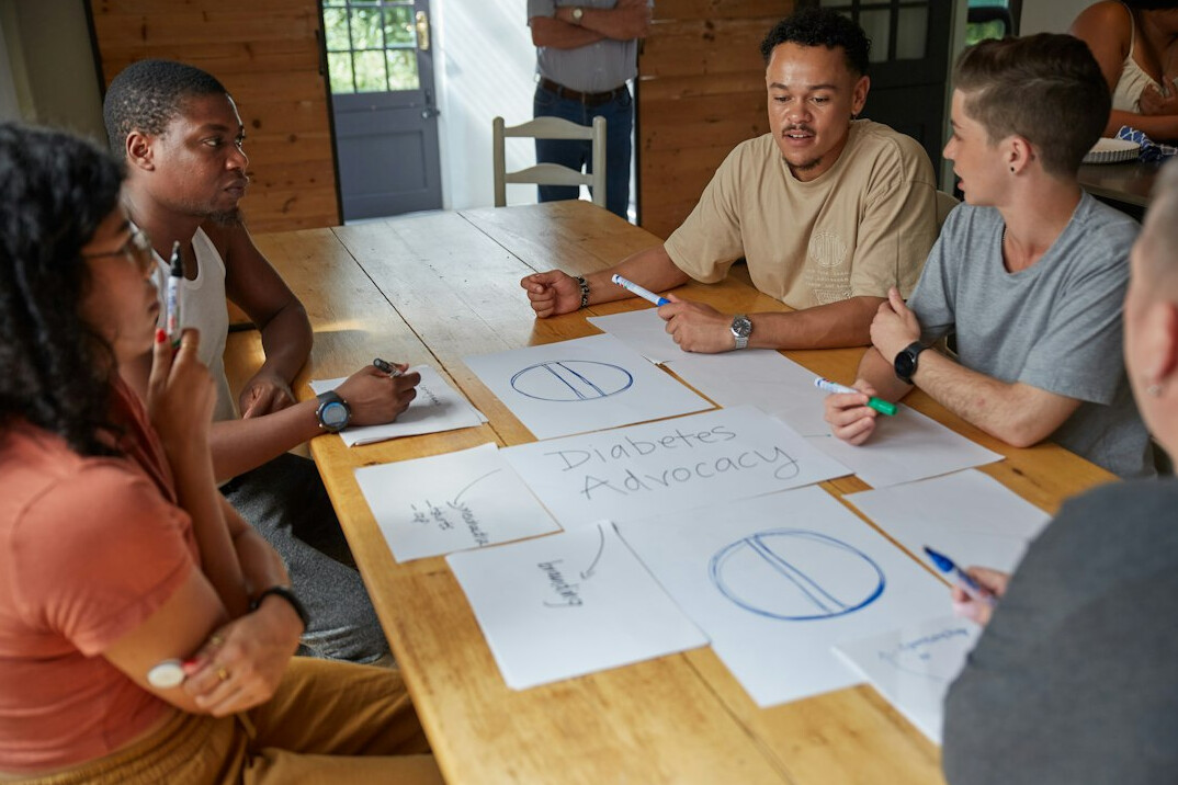 diverse people discussion